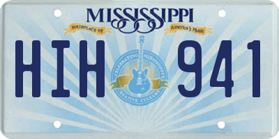 MS license plate HIH941
