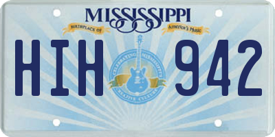 MS license plate HIH942