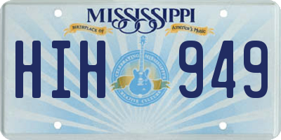 MS license plate HIH949