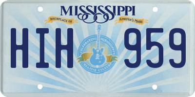 MS license plate HIH959