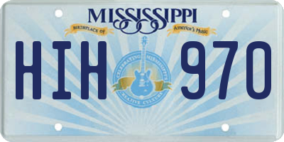 MS license plate HIH970