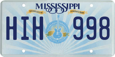MS license plate HIH998