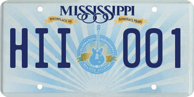 MS license plate HII001