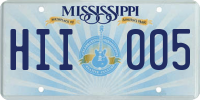 MS license plate HII005