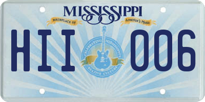 MS license plate HII006
