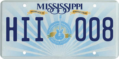 MS license plate HII008
