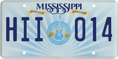 MS license plate HII014