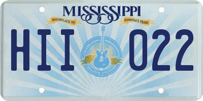 MS license plate HII022