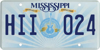 MS license plate HII024