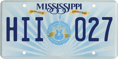 MS license plate HII027
