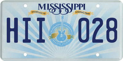 MS license plate HII028