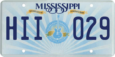 MS license plate HII029
