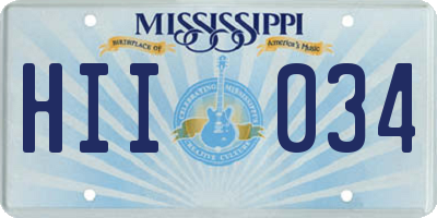 MS license plate HII034