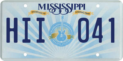 MS license plate HII041