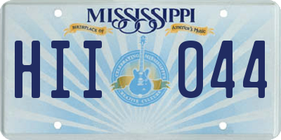 MS license plate HII044