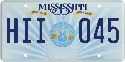 MS license plate HII045