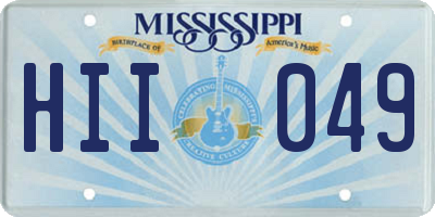 MS license plate HII049