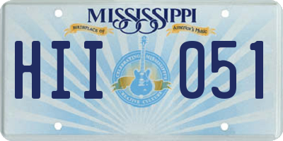 MS license plate HII051