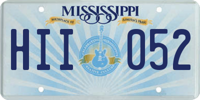 MS license plate HII052