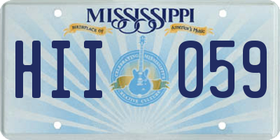 MS license plate HII059