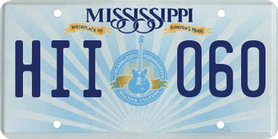 MS license plate HII060