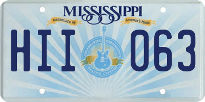 MS license plate HII063