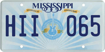 MS license plate HII065