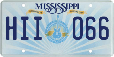 MS license plate HII066