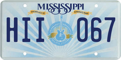 MS license plate HII067