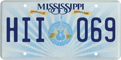 MS license plate HII069