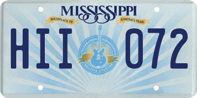 MS license plate HII072