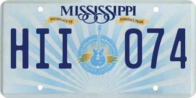 MS license plate HII074