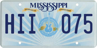 MS license plate HII075