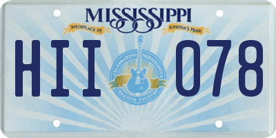 MS license plate HII078