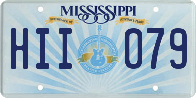 MS license plate HII079