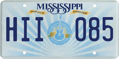 MS license plate HII085