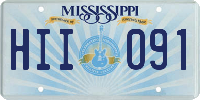 MS license plate HII091