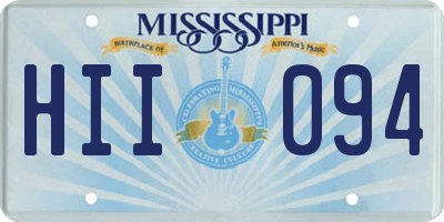 MS license plate HII094