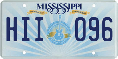 MS license plate HII096