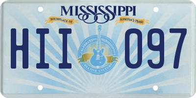 MS license plate HII097