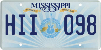 MS license plate HII098