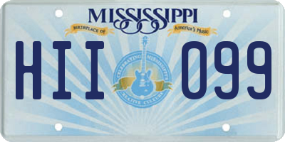 MS license plate HII099