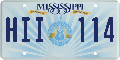 MS license plate HII114