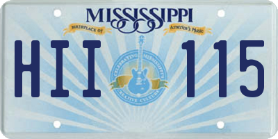 MS license plate HII115