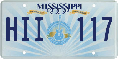 MS license plate HII117