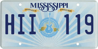 MS license plate HII119
