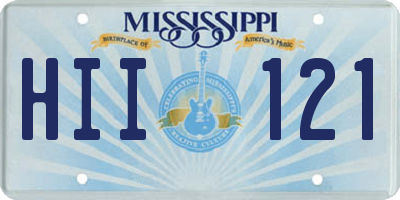 MS license plate HII121