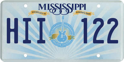 MS license plate HII122