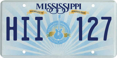 MS license plate HII127