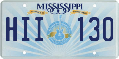 MS license plate HII130